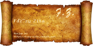 Füzy Zita névjegykártya