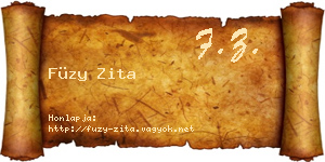 Füzy Zita névjegykártya