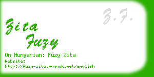 zita fuzy business card