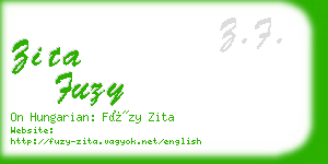 zita fuzy business card